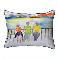Betsy Drake Ladies Looking Large Indoor/Outdoor Pillow 16x20 Multicolor