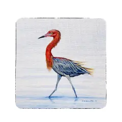 Betsy Drake Reddish Egret Neoprene Coaster Set of 4