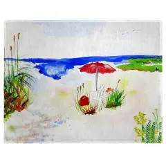 Betsy Drake Red Beach Umbrella Place Mat Set of 4