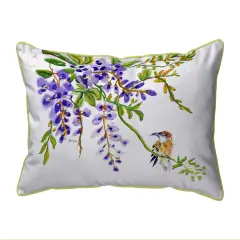 Betsy Drake Wisteria and Bird Extra Large 20 X 24 Indoor / Outdoor Pillow