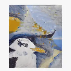 Betsy Drake Gull Portrait Throw Multicolor