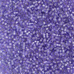 Miyuki Delica 50g Silver Lined Glass Beads, 11/0 Purple SemMat DB0694