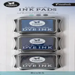 Studio Light Water-Reactive Ink Pads 3/Pkg-Nr. 15, Blues,