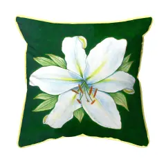 Betsy Drake Casablanca Lily Flower Extra Large 22 X 22 Indoor / Outdoor Pillow