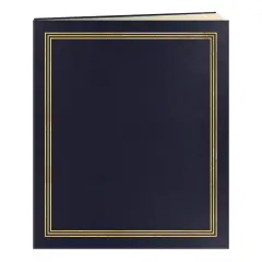 Pioneer Post Bound Album With Buff Pages 11.75"X14"-Navy Blue