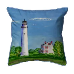 Betsy Drake Fenwick Island Lighthouse Extra Large 22 X 22 Indoor/Outdoor Pillow