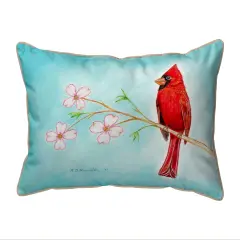 Betsy Drake Cardinal Large Indoor/Outdoor Pillow 16x20 Multicolor