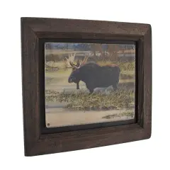 Big Sky Carvers North American Moose Wood Frame Wall Art