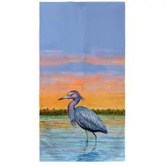 Betsy Drake Heron and Sunset Beach Towel