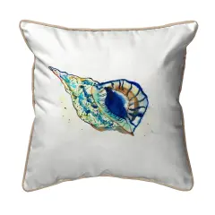 Betsy Drake Betsy's Conch Shell Extra Large 22 X 22 Indoor/Outdoor White Pillow