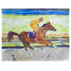 Betsy Drake Racing Horse GoldPlace Mat Set of 4