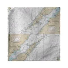 Betsy Drake Door County, Green Bay, WI Nautical Map Beach Towel
