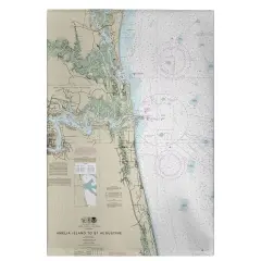 Betsy Drake Jacksonville, FL Nautical Map Guest Towel