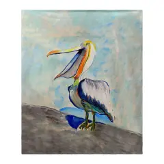Betsy Drake Talking Pelican Throw Multicolor