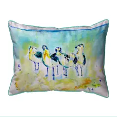 Betsy Drake Abstract Gulls II Large Indoor/Outdoor Pillow 16x20 Multicolor