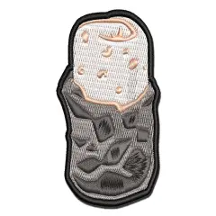 Burrito Wrapped in Foil Mexican Food Multi-Color Embroidered Iron-On or Hook & Loop Patch Applique