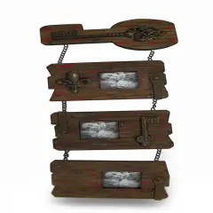 3 Panel Shabby Chic Recycled Wood Wall Photo Frame