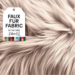 FabricLA | Shaggy Faux Fur | Fabric by The Yard | 180" X 60" Inch Wide | Craft Furry Fabric | Sewing, Apparel, Rugs, Pillows & More | Faux Fluffy Fabric | Latte, 5 Yard