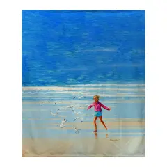 Betsy Drake Chasing Gulls Throw Multicolor