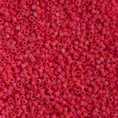 Miyuki Delica 50g Matte Glass Beads, 11/0 Red Opaque (DB0362)