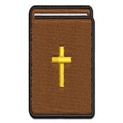 Bible Christian Cross Icon Multi-Color Embroidered Iron-On or Hook & Loop Patch Applique