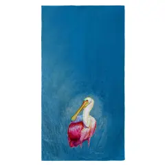 Betsy Drake Spoonbill Portrait Beach Towel Multicolor