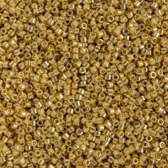 Miyuki Delica 5.2g Duracoat Galvanized Glass Beads, 11/0 Bright Gold DB2501