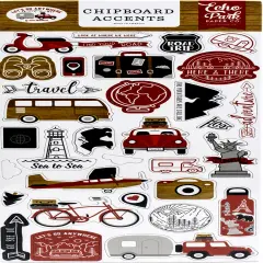 Echo Park Let's Go Anywhere Chipboard Accents