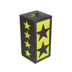 Western Star Black and Yellow Metal Light Box Accent Lamp