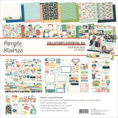 Simple Stories Collector's Essential Kit 12"X12"-Pack Your Bags