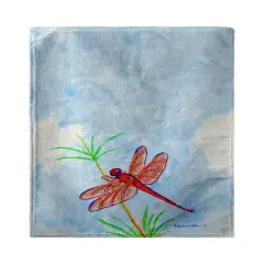 Betsy Drake Red Dragonfly Beach Towel