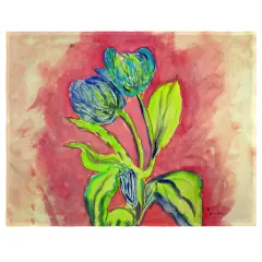 Betsy Drake Tulips in Peach Place Mat Set of 4