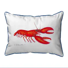 Betsy Drake Red Lobster Large Indoor/Outdoor Pillow 16x20 Multicolor