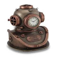 Bronze and Copper Finish Mark V Dive Helmet Desk Clock
