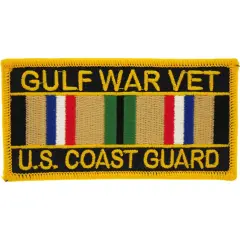 Eagle Emblems Patch-Gulf War, Vet, US Coast Guard Service Ribbon (4"X2-1/8")