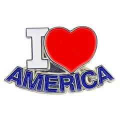 I Love America Pin 1"