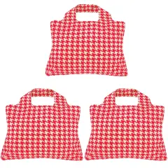 Envirosax Trio Reusable Shopping Bags, (Set of 3), Cherry Lane Houndstooth
