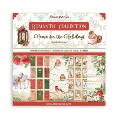 Stamperia Romantic Collection: Home For The Holidays 8x8 Paper Pack
