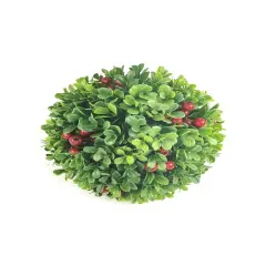 Artificial Boxwood Ball, 7-Inch, Box of 12, with Realistic Berries, Decorative Kitchen Accents, Tabletop Decor, Faux Greenery, Parties & Events, Home & Office Decor, Floral Home by Artificial Flowers