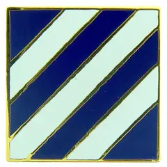 U.S. Army 3rd Infantry Division Pin Gold Plated 1"