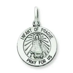 Sterling Silver Jesus Heart Medal