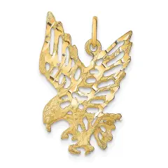 10K Gold Flying Eagle Charm Jewelry FindingKing 25mm x 16mm