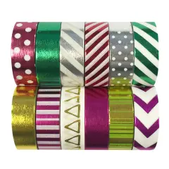 Wrapables Washi Tapes Decorative Masking Tapes, Set of 12, ADSET57