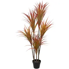 Northlight Real Touch&trade;️ Green and Red Artificial Dracaena Potted Plant - 54"