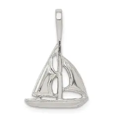 Sterling Silver Sailboat Charm Pendant Sailing Jewelry 25mm x 16mm