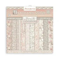 Stamperia You and Me Background 8x8 Paper Pack