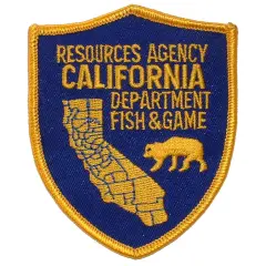 California Fish & Game Department Patch 3"