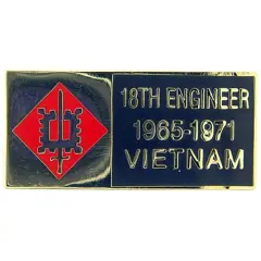 U.S. Army 11th Engineering Brigade Vietnam Pin 1 1/8"
