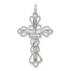 Sterling Silver Crucifix Pendant Religious Jewelry 36.6mm x 21mm