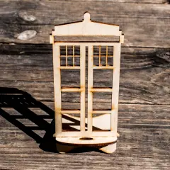 Phone Charging Station - Police Call Box - Raw Wood